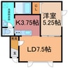 ｼｭｴｯﾄ23 1LDKの間取り