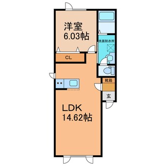 間取図 ﾚｼﾞﾃﾞﾝｽやまと五号館(北棟)