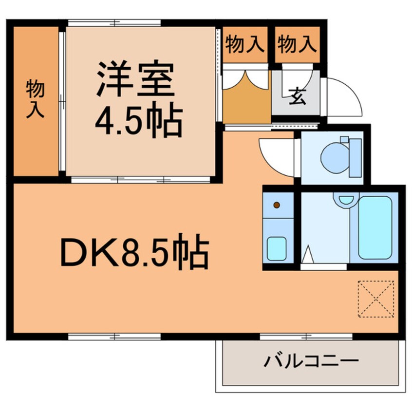 間取図 ビレッジハウス帯広2号棟
