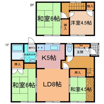 間取図 西16条南5丁目借家（31-25）