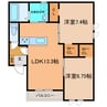 Home.Town白樺 2LDKの間取り