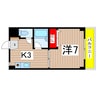 矢田マンション 1Kの間取り