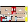 ソレアード 2LDKの間取り