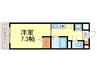 ハイマートさつき 1Kの間取り