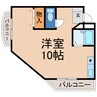 クラージュ 1Rの間取り