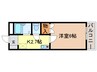 サンフィールド51 1Kの間取り