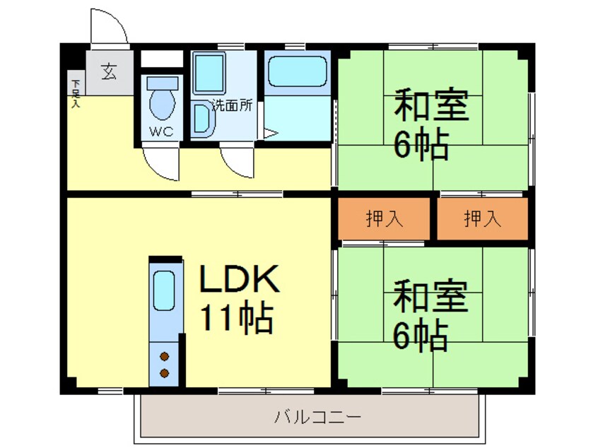 間取図 ガーベラハイツⅡ