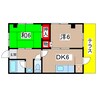 高谷ハイツ 2DKの間取り