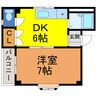 クレイテルハイツ 1DKの間取り