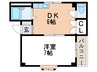 クレイテルハイツ 1DKの間取り