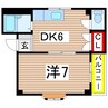 クレイテルハイツ 1DKの間取り