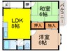 サンハイツOKA 2DKの間取り