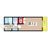 サンライン富田丘 1Kの間取り