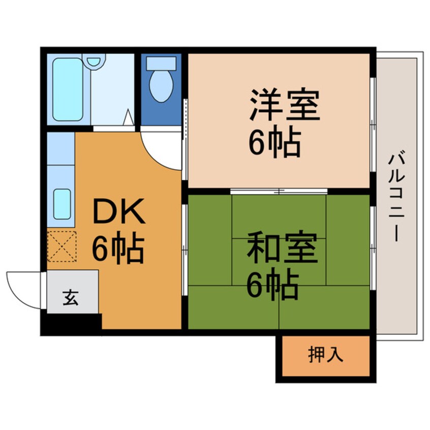 間取図 マンションふじ　2号館