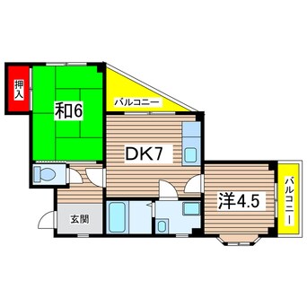 間取図 パレスミツワ２号館