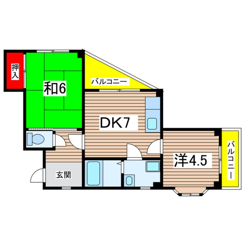 間取図 パレスミツワ２号館
