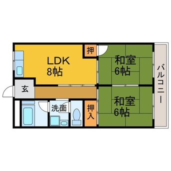 間取図 コーポコスモ