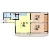 サンプラザ富田 2LDKの間取り