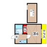 メゾン・デュ・ソレイユ 1Kの間取り