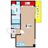 コクリコ富田 1Rの間取り