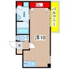 コクリコ富田 1Rの間取り