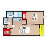 メゾンパイン 1LDKの間取り