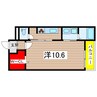 フォルモーント 1Kの間取り