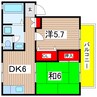ルミエールタバタ 2DKの間取り
