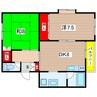 サンライズ栄 2DKの間取り