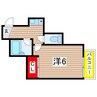 ポエジーハイム 1Kの間取り