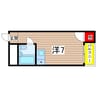 フォンティーヌ高槻Ⅰ 1Rの間取り
