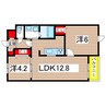 コージーガーデン 2LDKの間取り