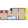 マンション東岡 1LDKの間取り