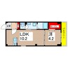 アルシエラ 1LDKの間取り