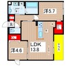 D-residence東五百住町 2LDKの間取り