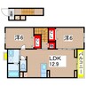 メゾンアレンヌⅡ 2LDKの間取り