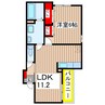 オルテンシア 1LDKの間取り