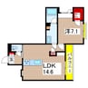 シャーメゾンサイビータ 1LDKの間取り