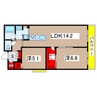シャーメゾンサイビータ 2LDKの間取り
