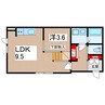 キャルムコート高槻富田 1LDKの間取り