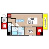 アクトタレイア茨木駅前 1LDKの間取り