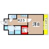 エクレール善 1Kの間取り