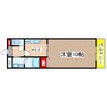 アンプルールクラージュウエストヒルズ 1Kの間取り