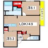 D-residence下田部A 2LDKの間取り
