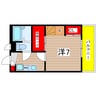レオパレスアクト 1Kの間取り