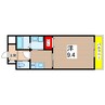 アイズスクエア 1Kの間取り