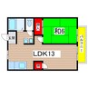 グランラフォーレ 1LDKの間取り