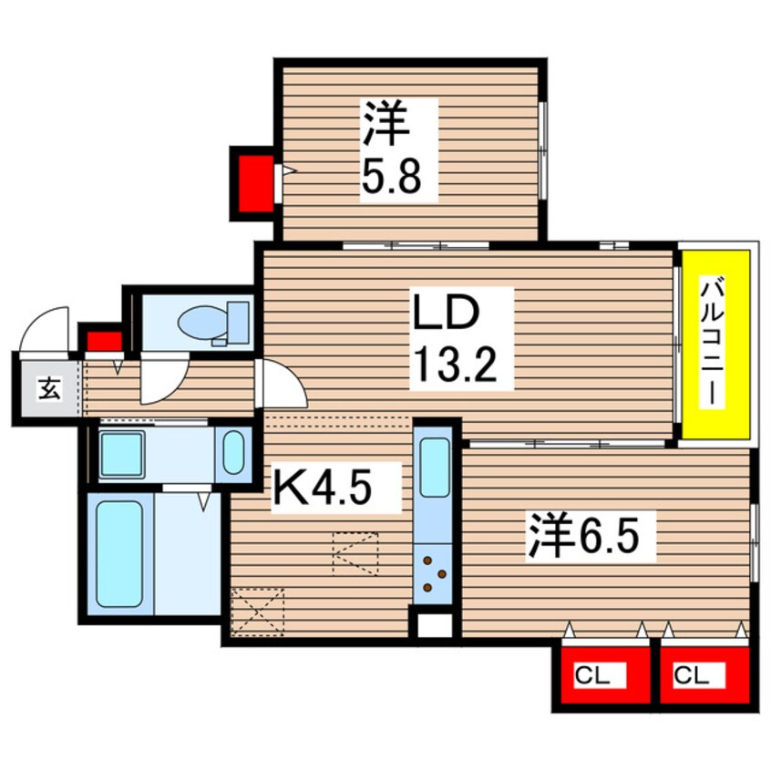間取図 クローバーフレア
