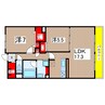 フロイデ川添 2LDKの間取り