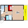 K・Sハイム 1Kの間取り